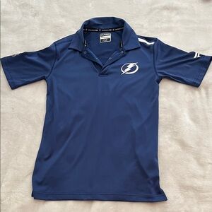 Fanatics Navy Blue Tampa Bay Lightning Polo Shirt